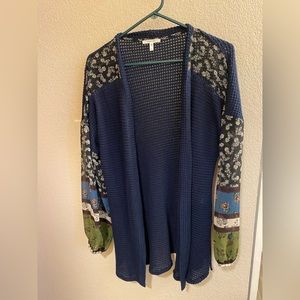 Maurice’s Long Sheer Patchwork Cardigan - Size Large